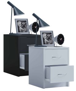 VCM Nachtschrank   Beistelltisch   Nachttisch   Maße ca. 40 x B. 35 x T. 35 cm - Boxal Mini