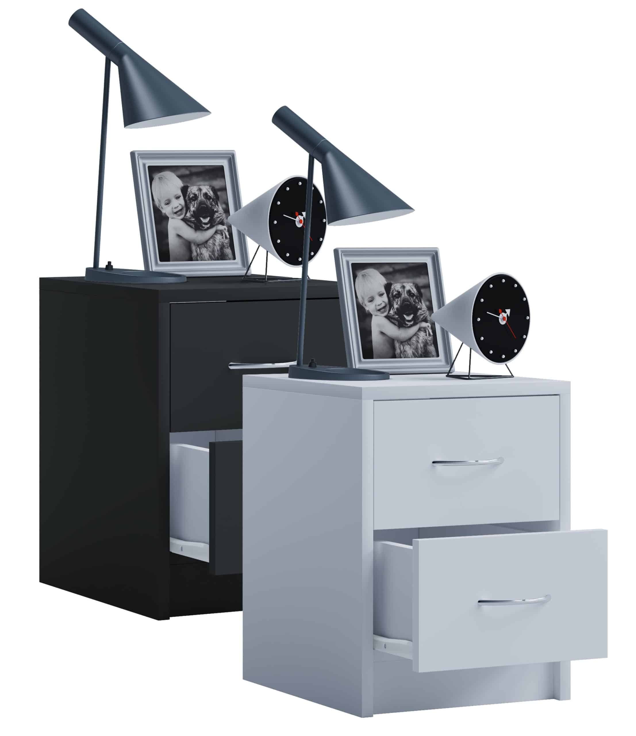 VCM Nachtschrank   Beistelltisch   Nachttisch   Maße ca. 40 x B. 35 x T. 35 cm - Boxal Mini