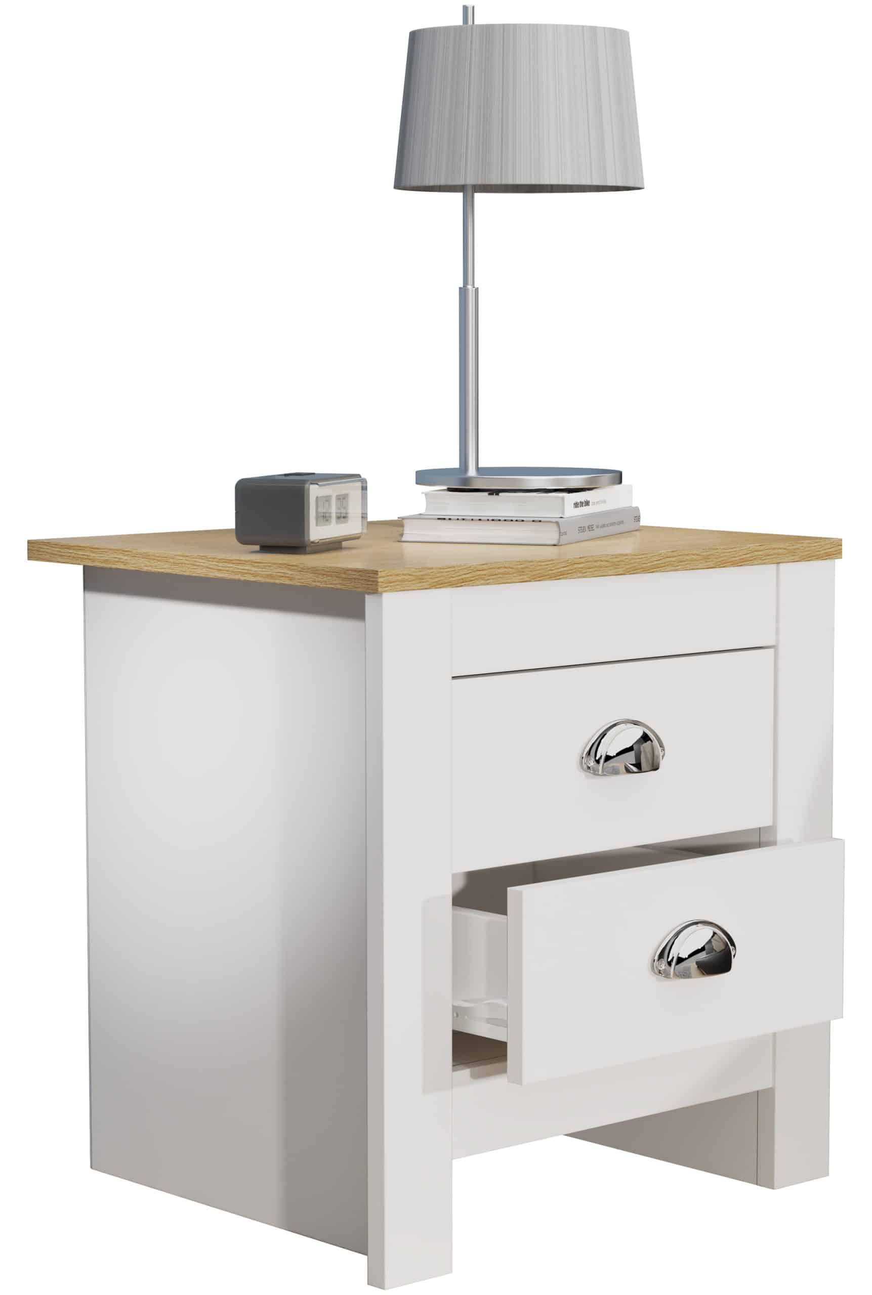 VCM Nachtschrank   Beistelltisch   Nachttisch   Maße ca. H. 48 x B. 45 x T. 40 cm - Balusa