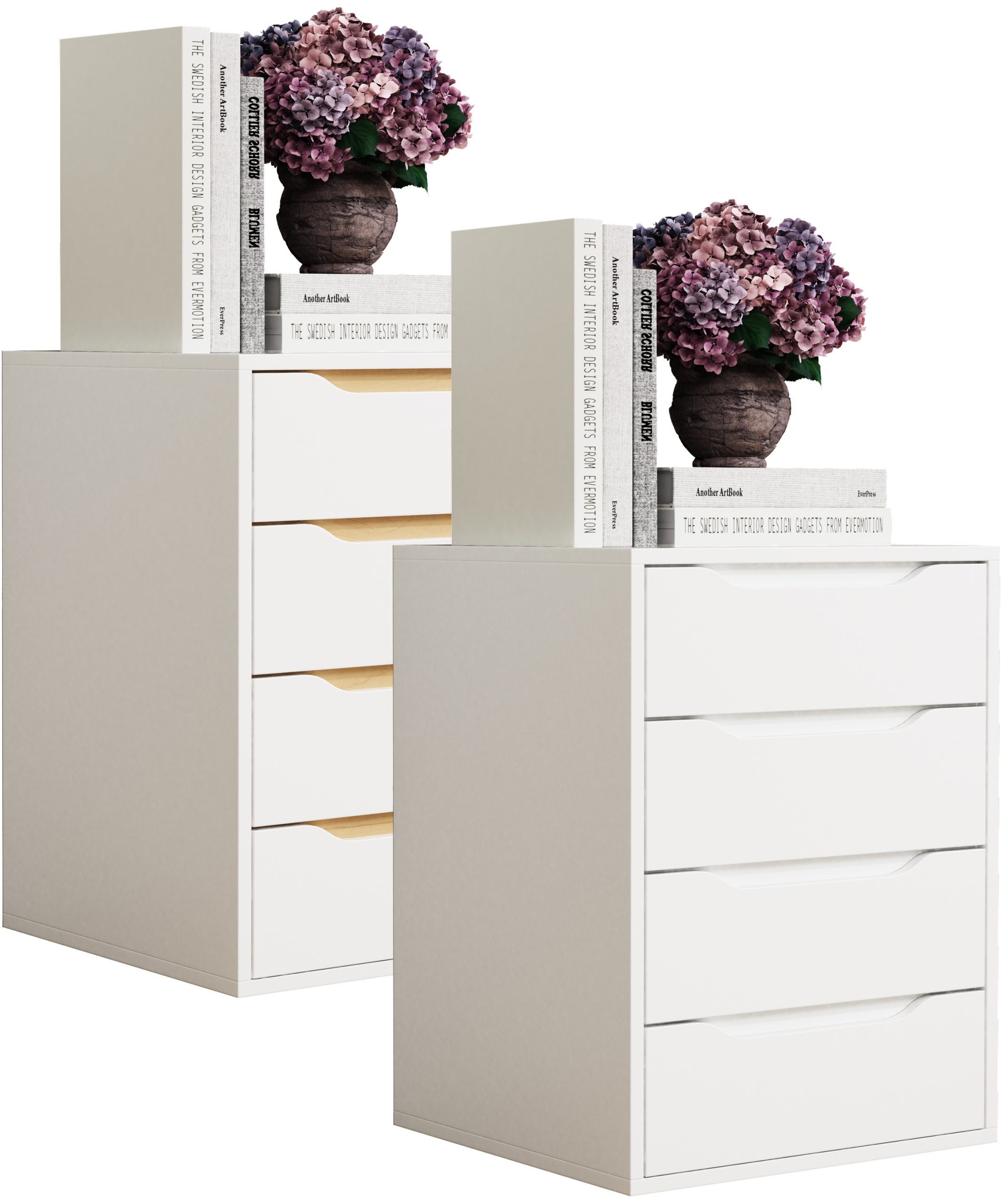 VCM Nachtschrank   Beistelltisch   Nachttisch   Maße ca. H. 61 x B. 46 x T. 42 cm - Malira M