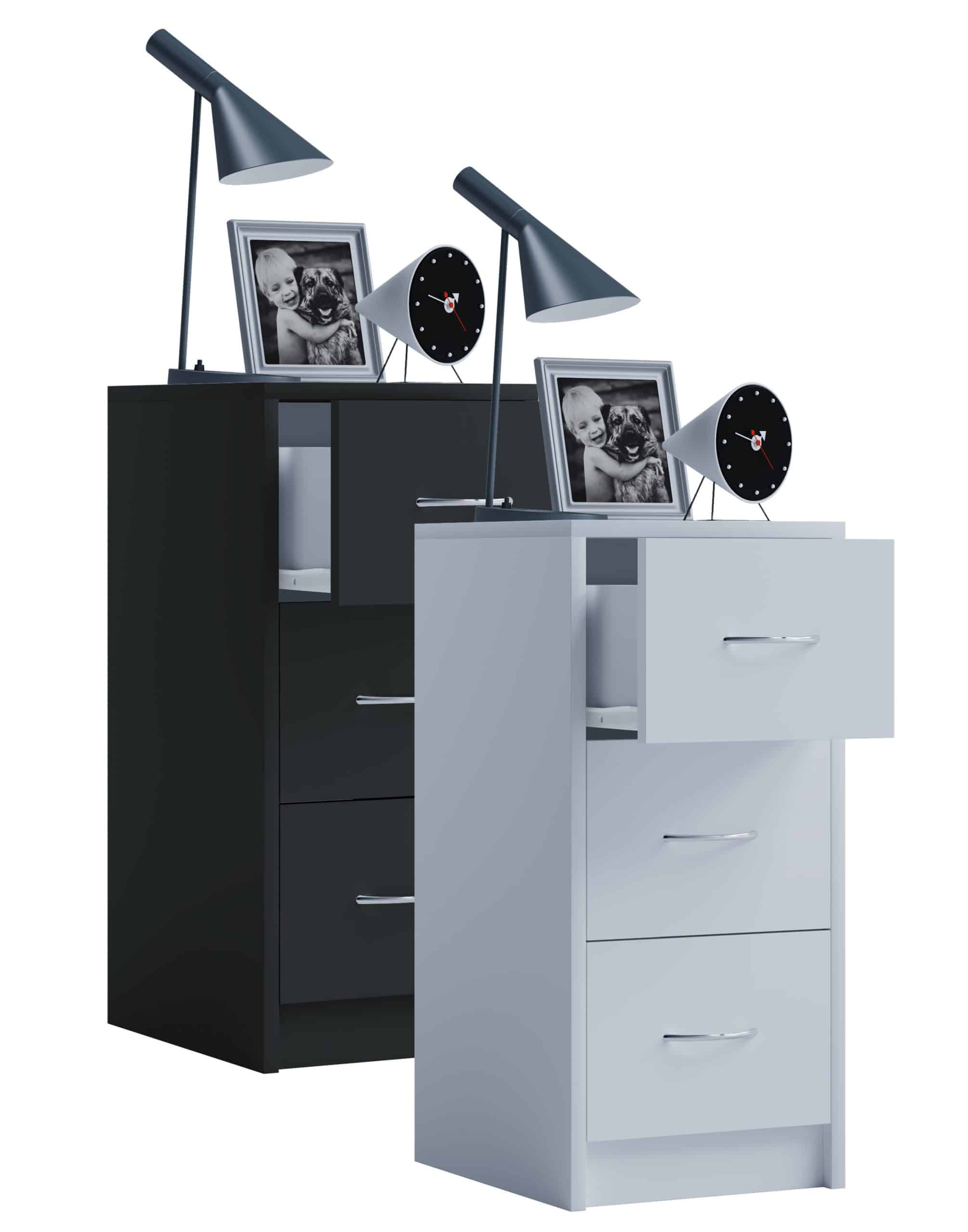 VCM Nachtschrank   Beistelltisch   Nachttisch   Maße ca. H. 65 x B. 33 x T. 35 cm - Boxal Maxi