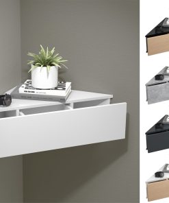 VCM Nachtschrank   Wandschublade   Wandboard   Eckregal  Nachttisch   Maße ca. H. 15 x B. 60 x T. 43 cm - Usal S