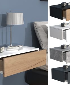 VCM Nachtschrank   Wandschublade   Wandboard   Nachttisch   Maße ca H. 15 x B. 60 x T. 30 cm - Usal M 60 cm