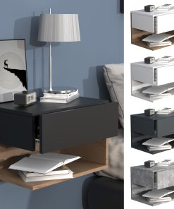 VCM Nachtschrank   Wandschublade   Wandboard   Nachttisch   Maße ca. H. 30 x B. 45 x T. 32 cm - Usal XL 45 cm