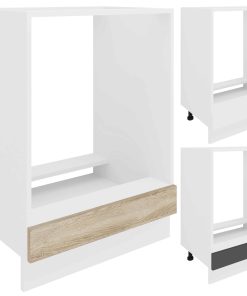 VCM Ofenschrank   Maße ca. H. 82 x B. 60 x. T. 46 cm   Herdumbauschrank   verstellbare Füße   Backofenschrank Esilo