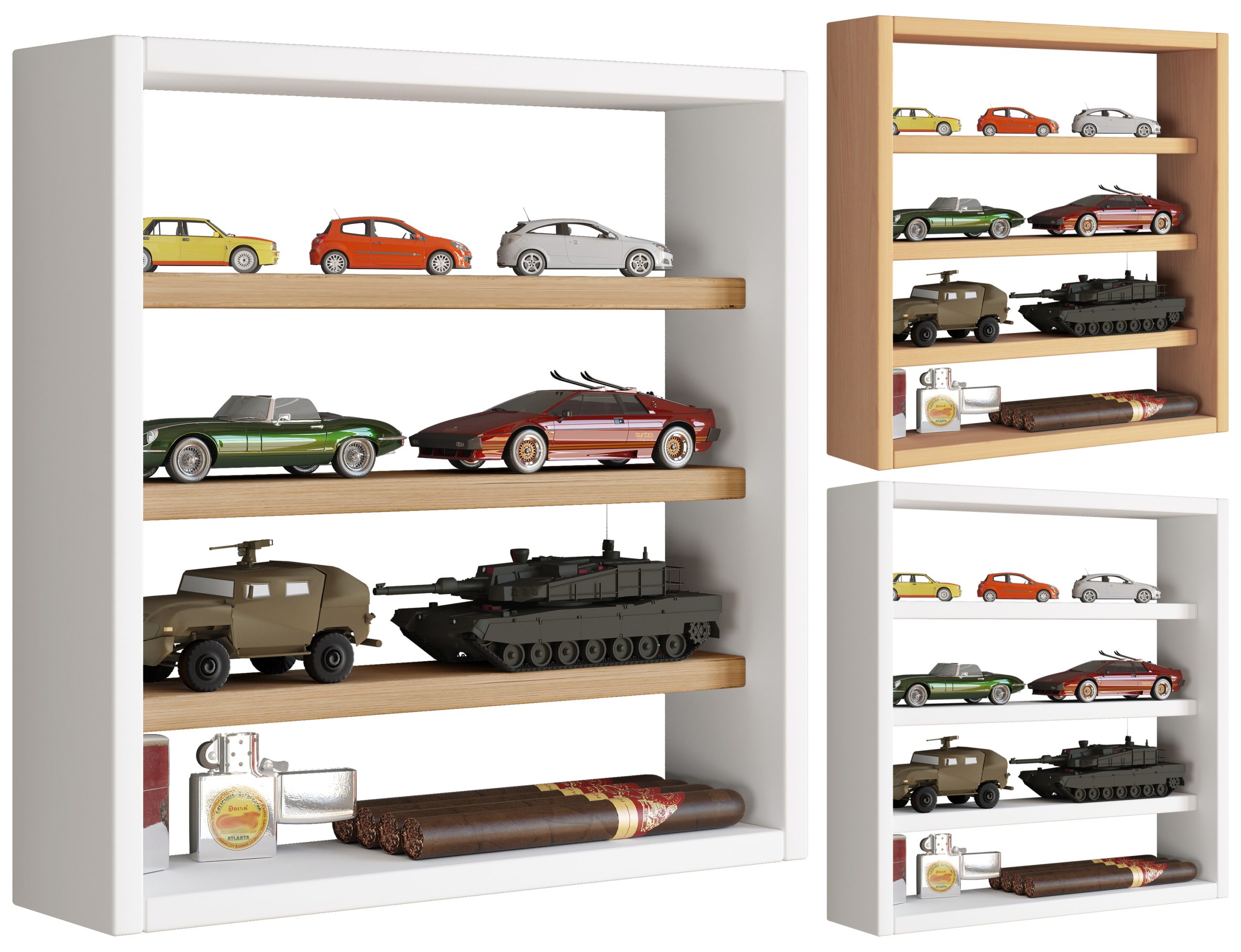 VCM Regal hängend   Maße ca. H. 40 x B. 40 x T. 10 cm   Modern und platzsparend   Wandregal - Osado S