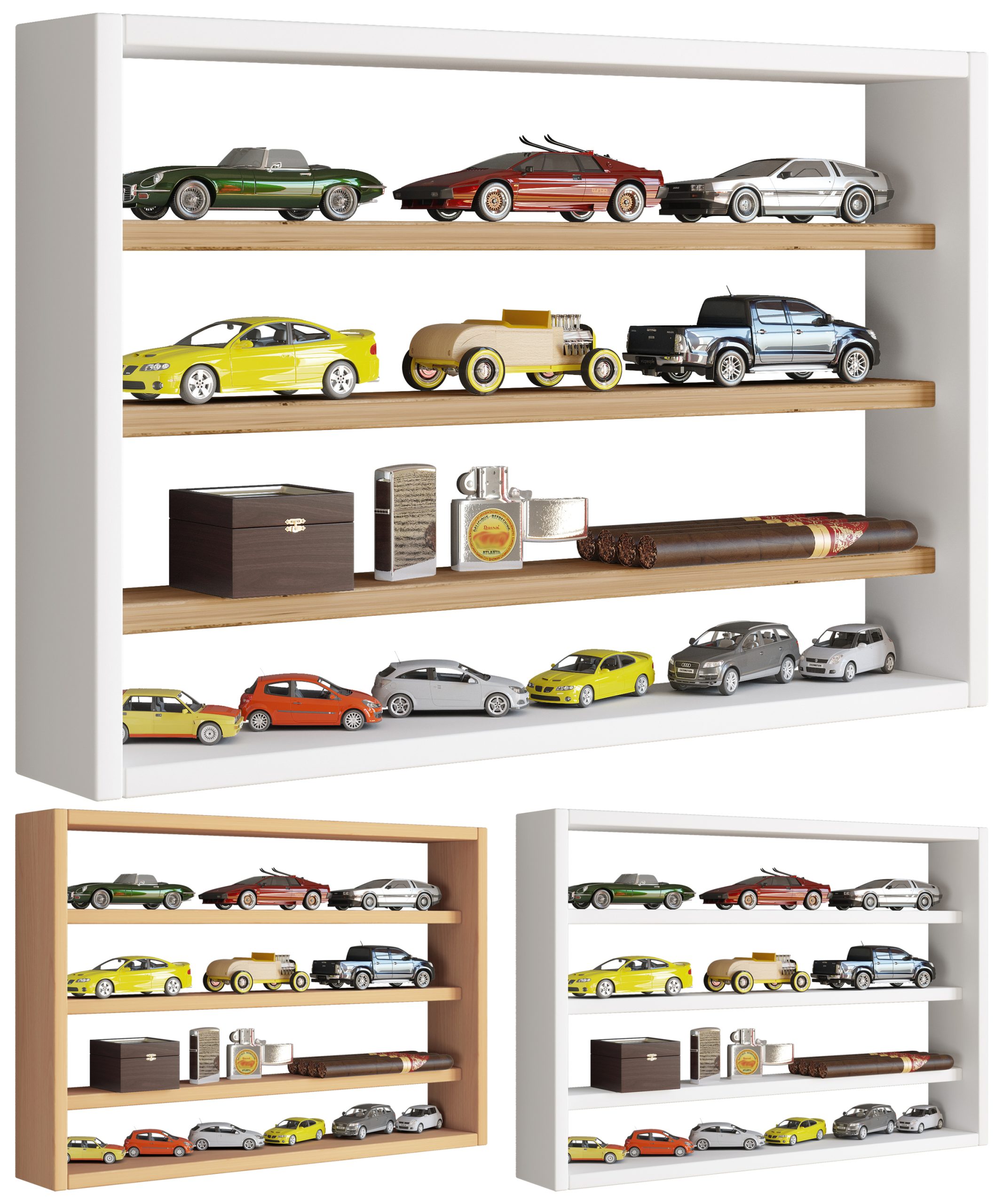 VCM Regal hängend   Maße ca. H. 40 x B. 60 x T. 10 cm   Modern und platzsparend   Wandregal - Osado M