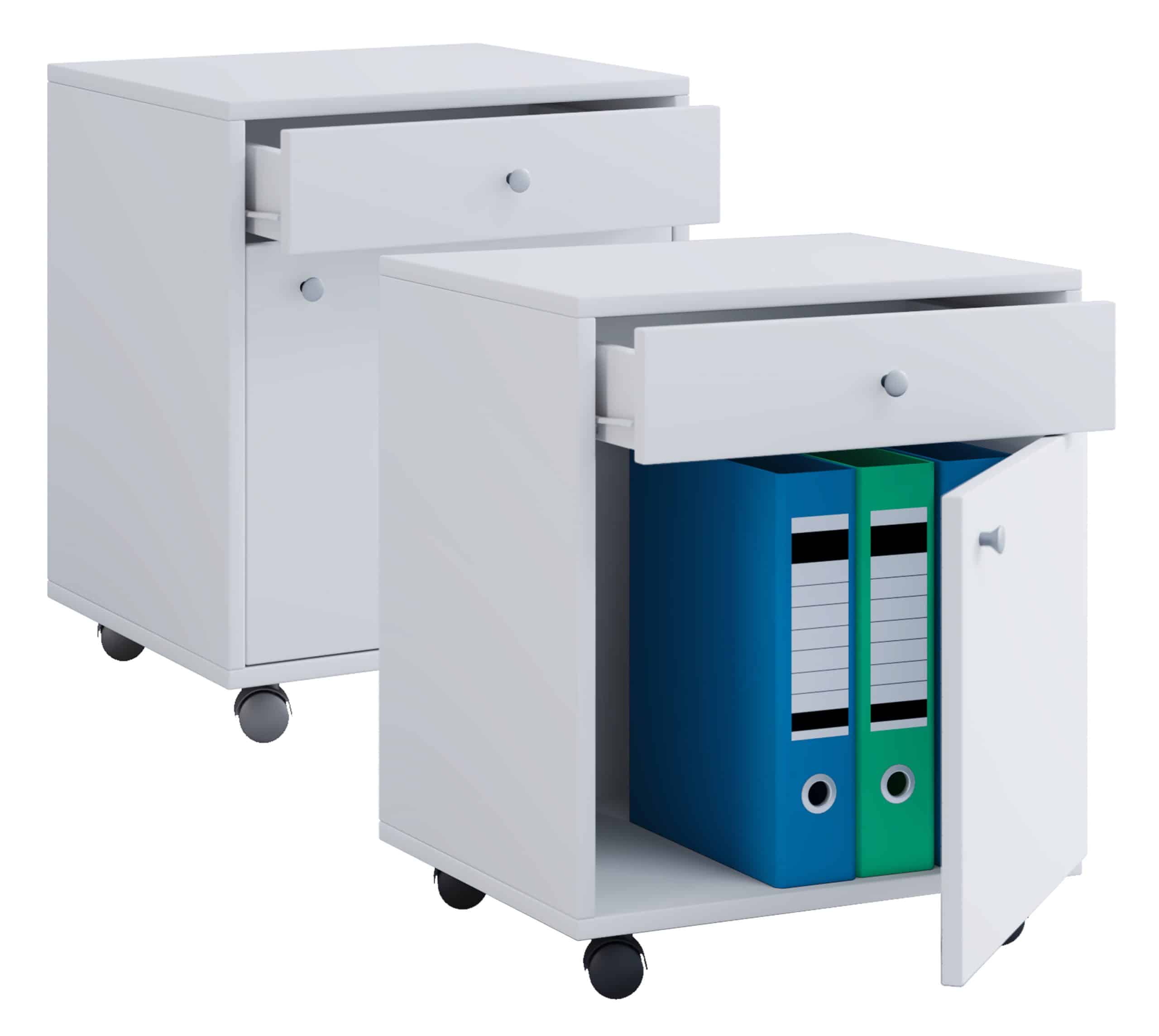 VCM Rollcontainer   Beistellcontainer mit Schublade   Maße ca. H. 54 x B. 45 x T. 38 cm   Bürocontainer - Masola