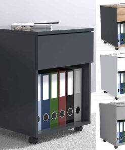 VCM Rollcontainer   Beistellcontainer mit Schubladen   Maße ca. H. 55 x B. 39 x T. 45 cm   Bürocontainer - Dalosa 1 Schublade