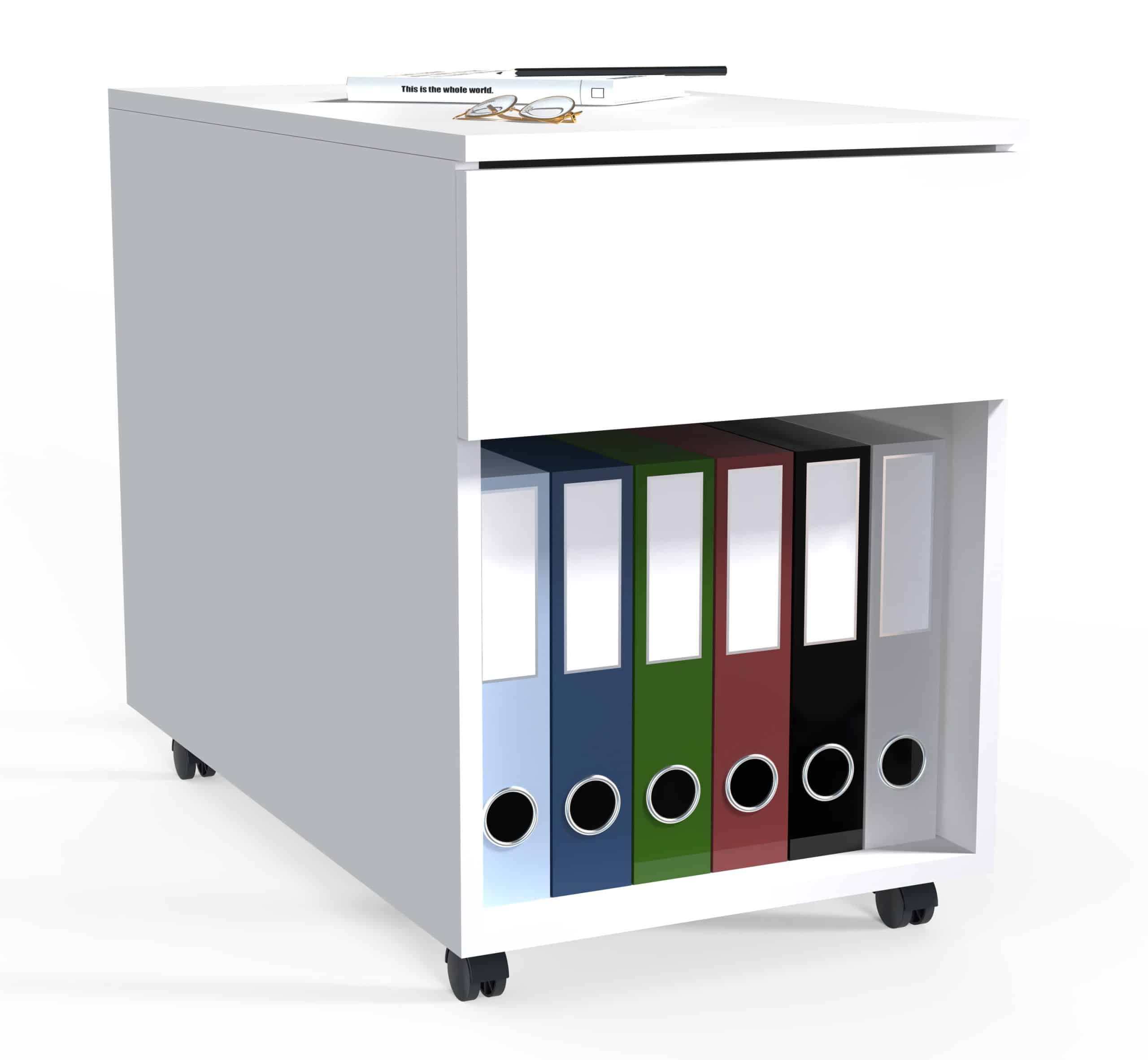 VCM Rollcontainer   Beistellcontainer mit Schubladen   Maße ca. H. 55 x B. 39 x T. 70 cm   Bürocontainer - Dalosa 1 Schublade