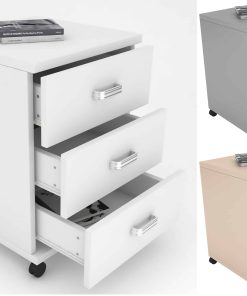 VCM Rollcontainer   Beistellcontainer mit Schubladen   Maße ca. H. 58 x B. 45 x T. 44 cm   Bürocontainer – Tobila