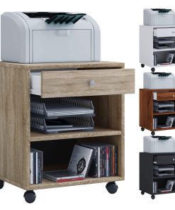 VCM Rollcontainer   Beistellcontainer mit zwei offenen Fächern   Maße ca. H. 54 x B. 45 x T. 38 cm   Bürocontainer - Salda