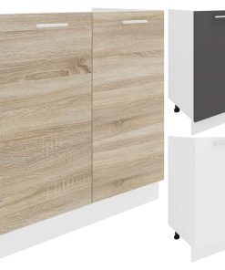 VCM Spülunterschrank   Maße ca. H. 82 x B. 80 x. T. 46 cm   Unterschrank mit zwei Drehtüren   Küchenmöbel – Esilo