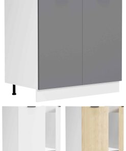 VCM Spülunterschrank   Maße ca. H. 82 x B. 80 x. T. 46 cm   Unterschrank mit zwei Drehtüren   Küchenmöbel – Fasola