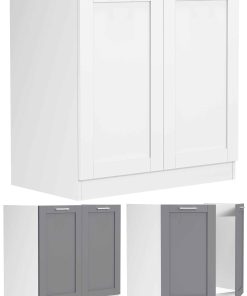 VCM Spülunterschrank   Maße ca. H. 82 x B. 80 x. T. 46 cm   Unterschrank mit zwei Drehtüren im Landhaus Stil   Küchenmöbel – Colura