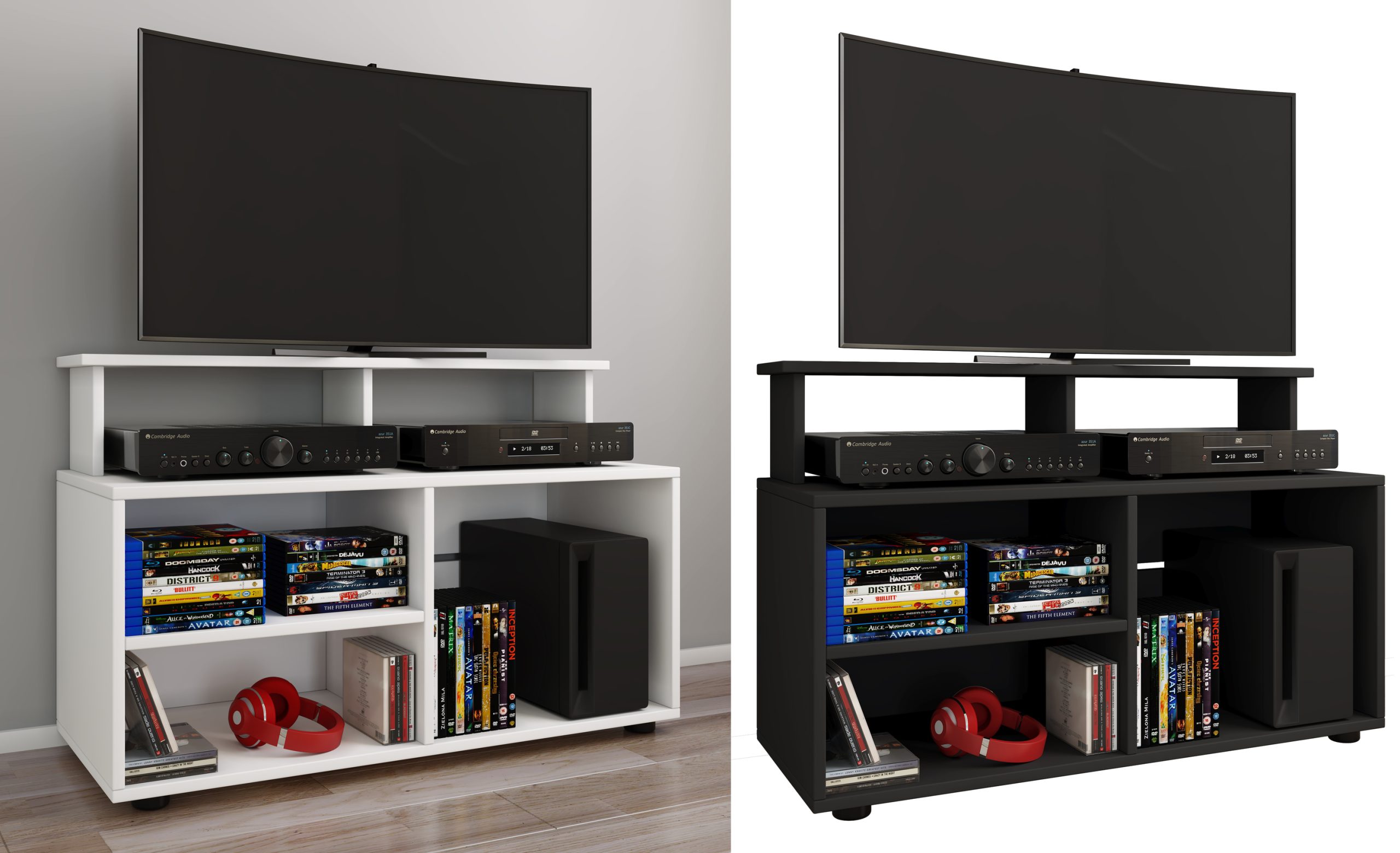 VCM TV Möbel   Lowboard   Fernsehregal mit ausreichend Stauraum   Maße H. 59 x B. 90 x T. 36 cm   Fernseh Möbel - Balansia