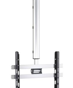 VCM Universal TV Deckenhalterung   42-65 Zoll bis 50 kg   bis VESA bis 600x400   höhverstelbar 74-130 cm   TV Halterung 360 Grad schwenkbar drehbar und 15 Grad neigbar   Fernseher Halter – CM4
