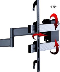 VCM Universal TV Wandhalterung 32-70 Zoll bis 35 kg   um 15 Grad neigbar kippbar   90 Grad schwenkbar   ausziehbar   VESA bis max. 600x400   Halter Fernsehhalter mit Wasserwaage   Fernseh Halterung WS300