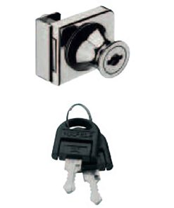 VCM Vitrinenschloß   zwei Schlüssel   Glastür Schloß robust   Schloss abschließbar - Sicha