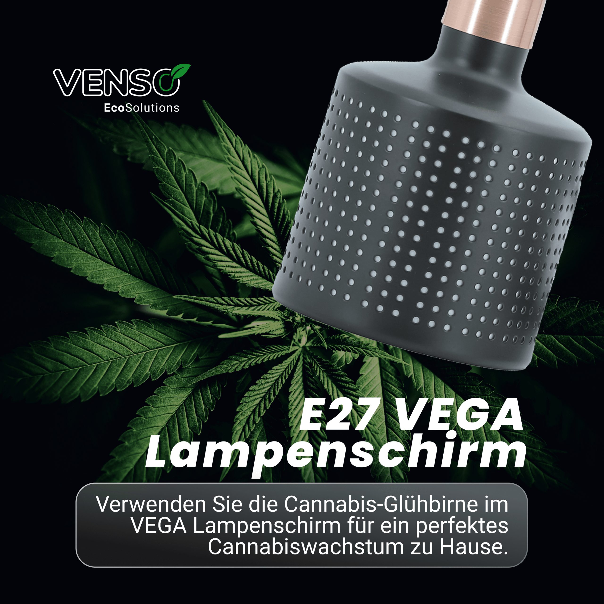 Venso EcoSolutions VEGA E27 Lampenschirm Schwarz