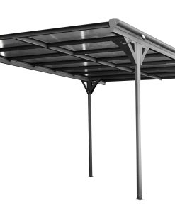 Westmann Aluminium Flachdach Carport Helsinki 15 m² anthrazit inkl. Regenrinne