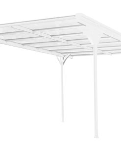 Westmann Aluminium Flachdach Carport Helsinki 15 m² weiss inkl. Regenrinne