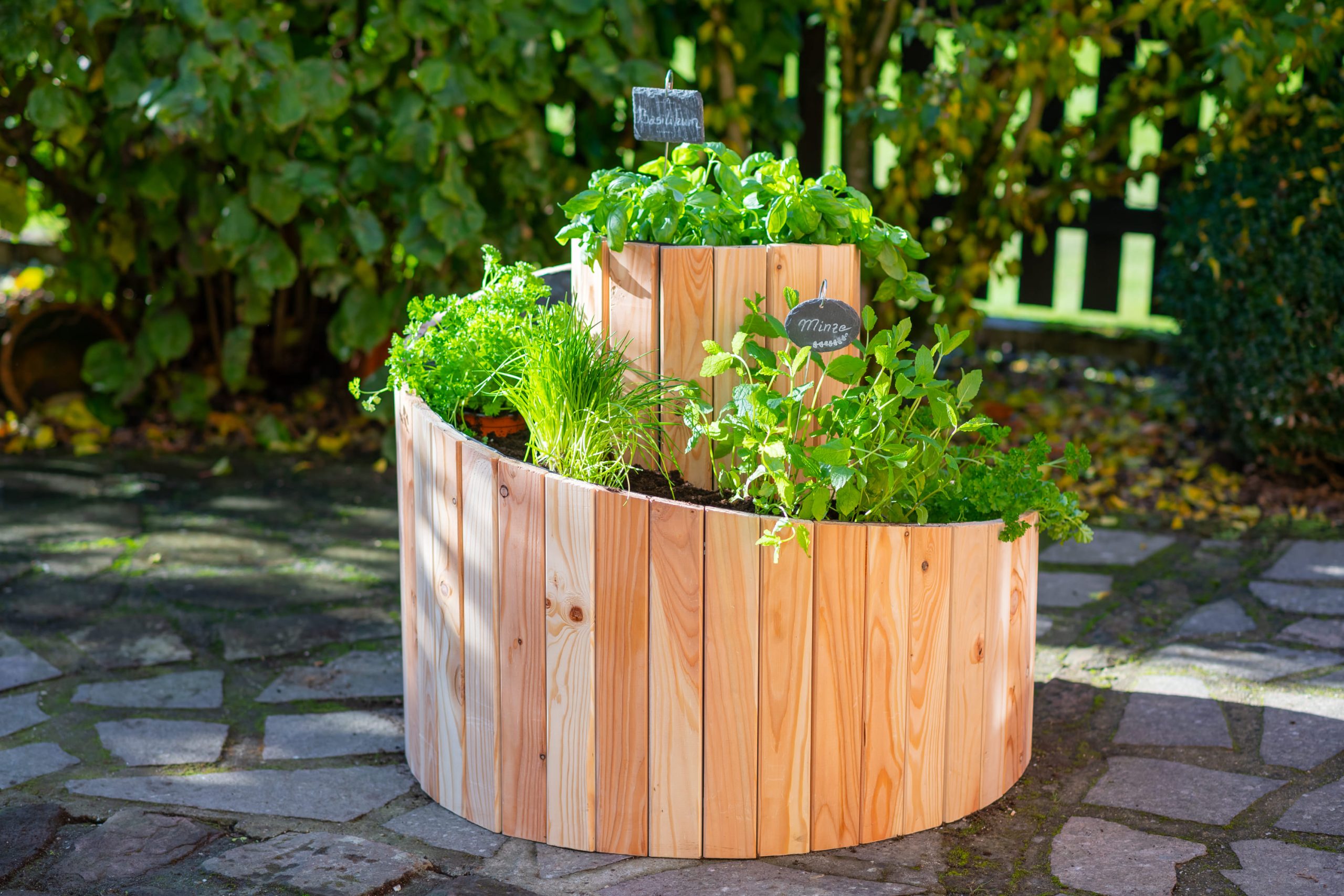 Westmann Holz Hochbeet Kräuterschnecke natur Ø 55x74 cm