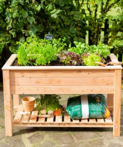 Westmann Holz Hochbeet Stelzenhochbeet inkl. Ablage natur 120x65x75 cm