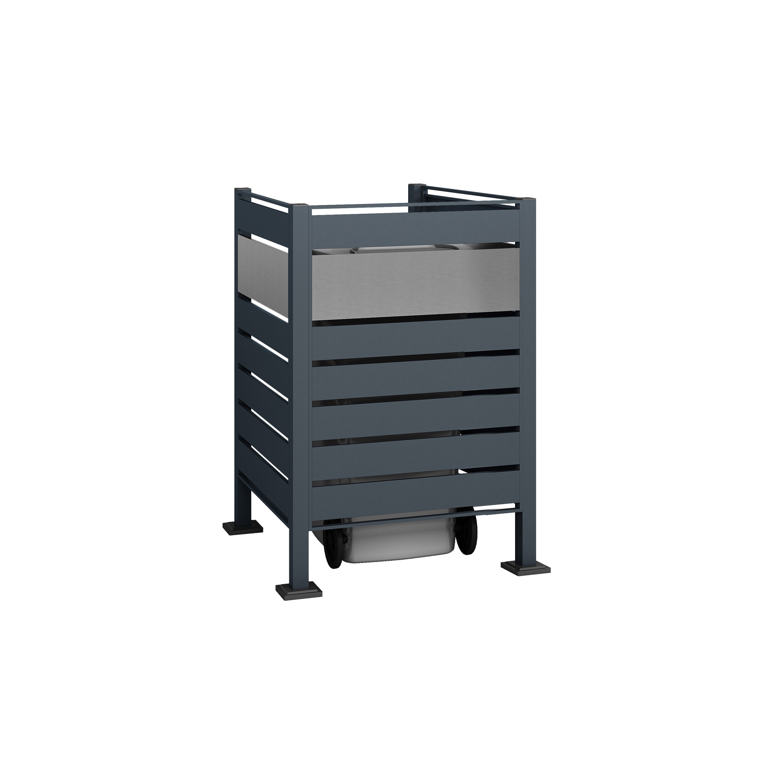 Westmann Metall Mülltonnenverkleidung Planum 120cm  - versch. Ausführungen