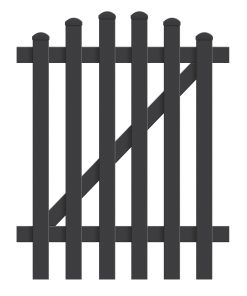 Zauntür Oberbogen 96
