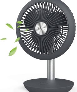 Zilan Akku Tischventilator 4000 mAh Akku 4 Geschwindigkeitsstufen