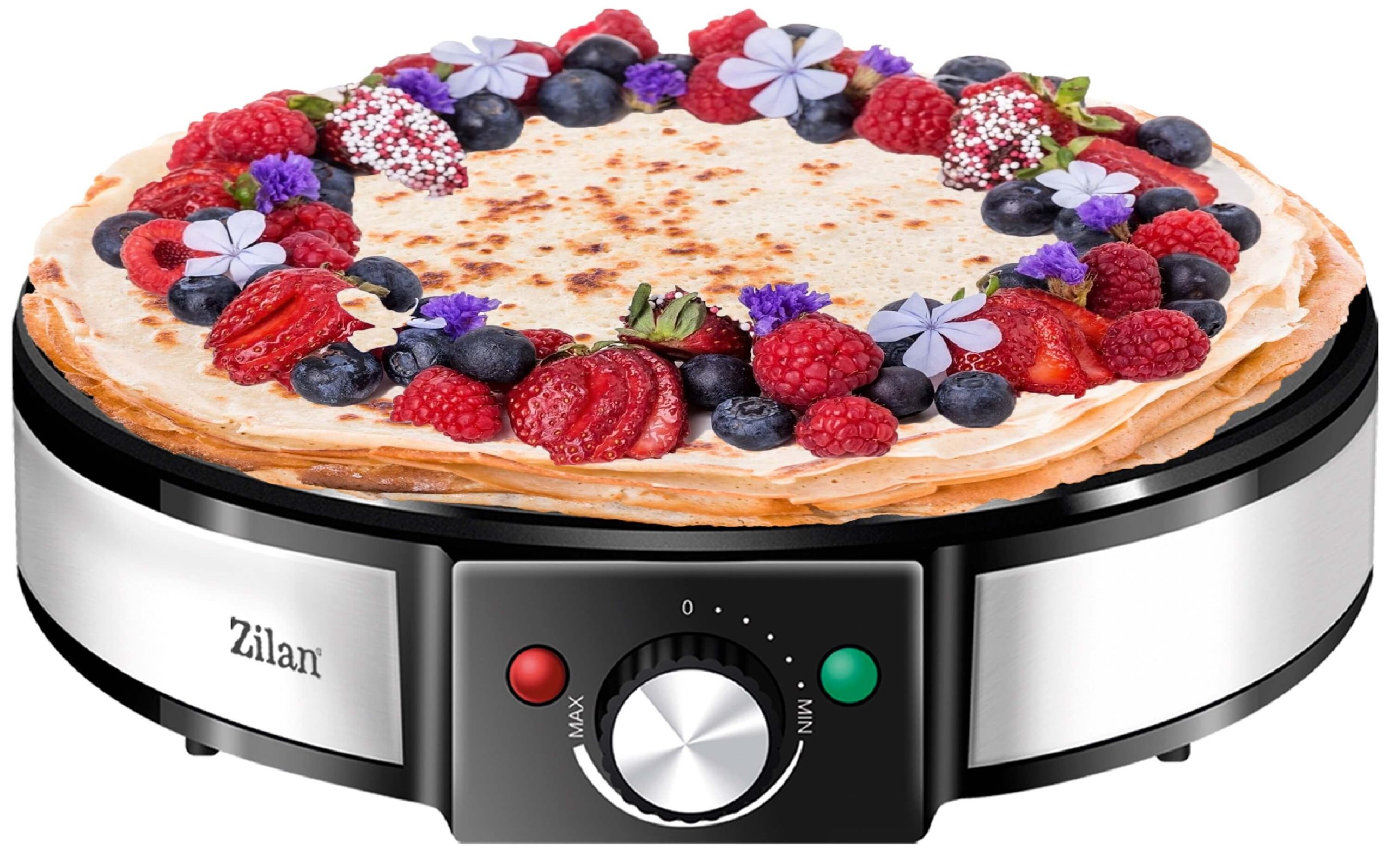 Zilan Crepes Maker 1200W Cool-Touch Griff Antihaftbeschichtung