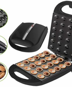 Zilan Elektrischer Nussbäcker Oresckis Nut Maker Antihaftbeschichtung 1400 Watt schwarz