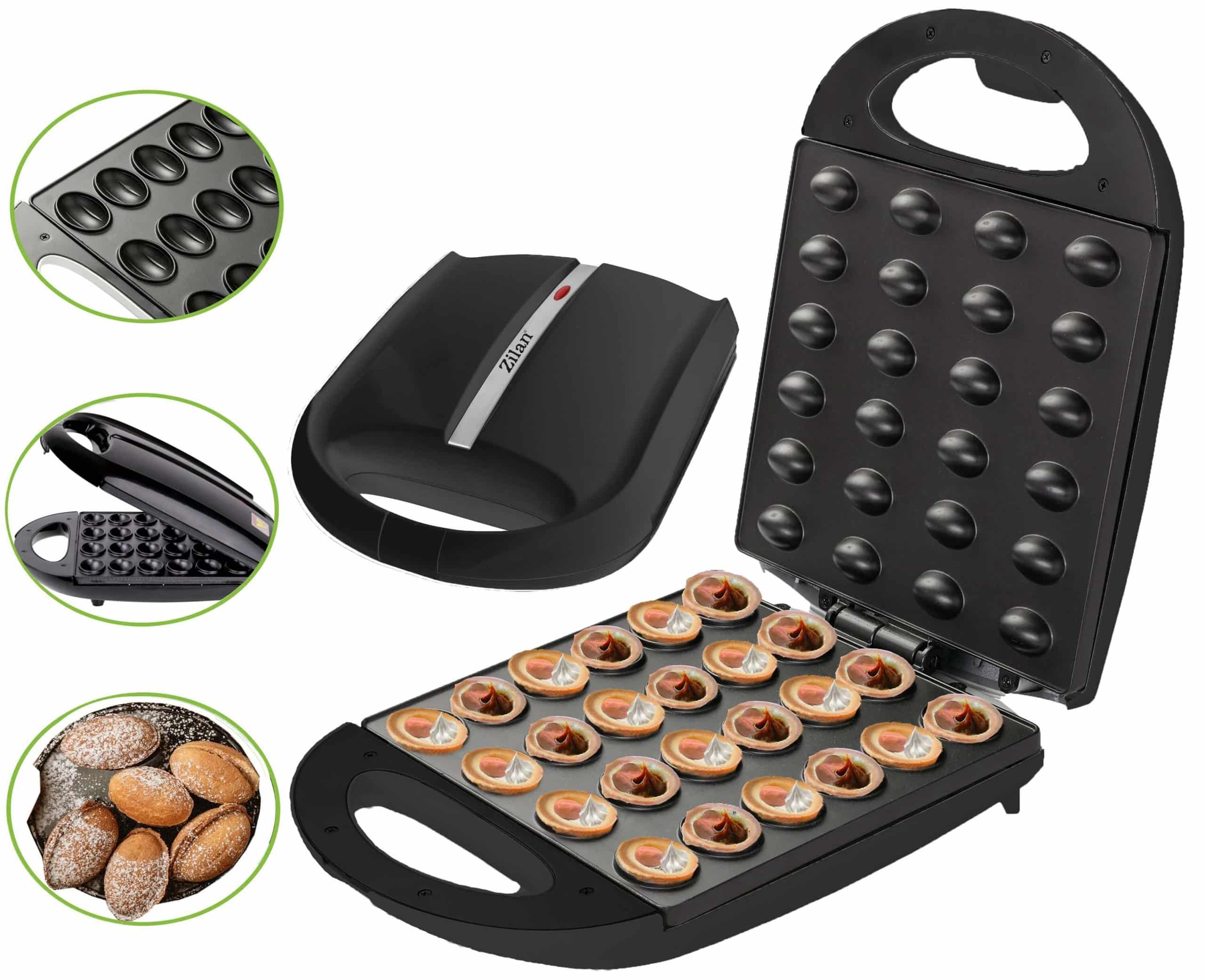 Zilan Elektrischer Nussbäcker Oresckis Nut Maker Antihaftbeschichtung 1400 Watt schwarz