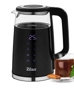 Zilan Glas Wasserkocher mit Temperatureinstellung Warmhaltefunktion 1.7L 2200W