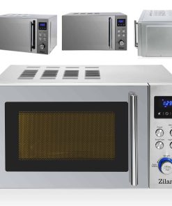 Zilan Mikrowelle 20 Liter mit 8 Automatikprogrammen 6 Leistungsstufen LED Display Auftaufunktion