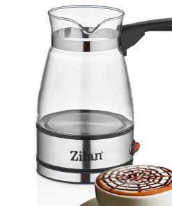 Zilan Mokka Kocher Elektrisch Edelstahl 1-4 Tassen 800 Watt