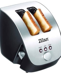 Zilan Schrägtoaster 2 Scheiben Toaster 1000W Edelstahl