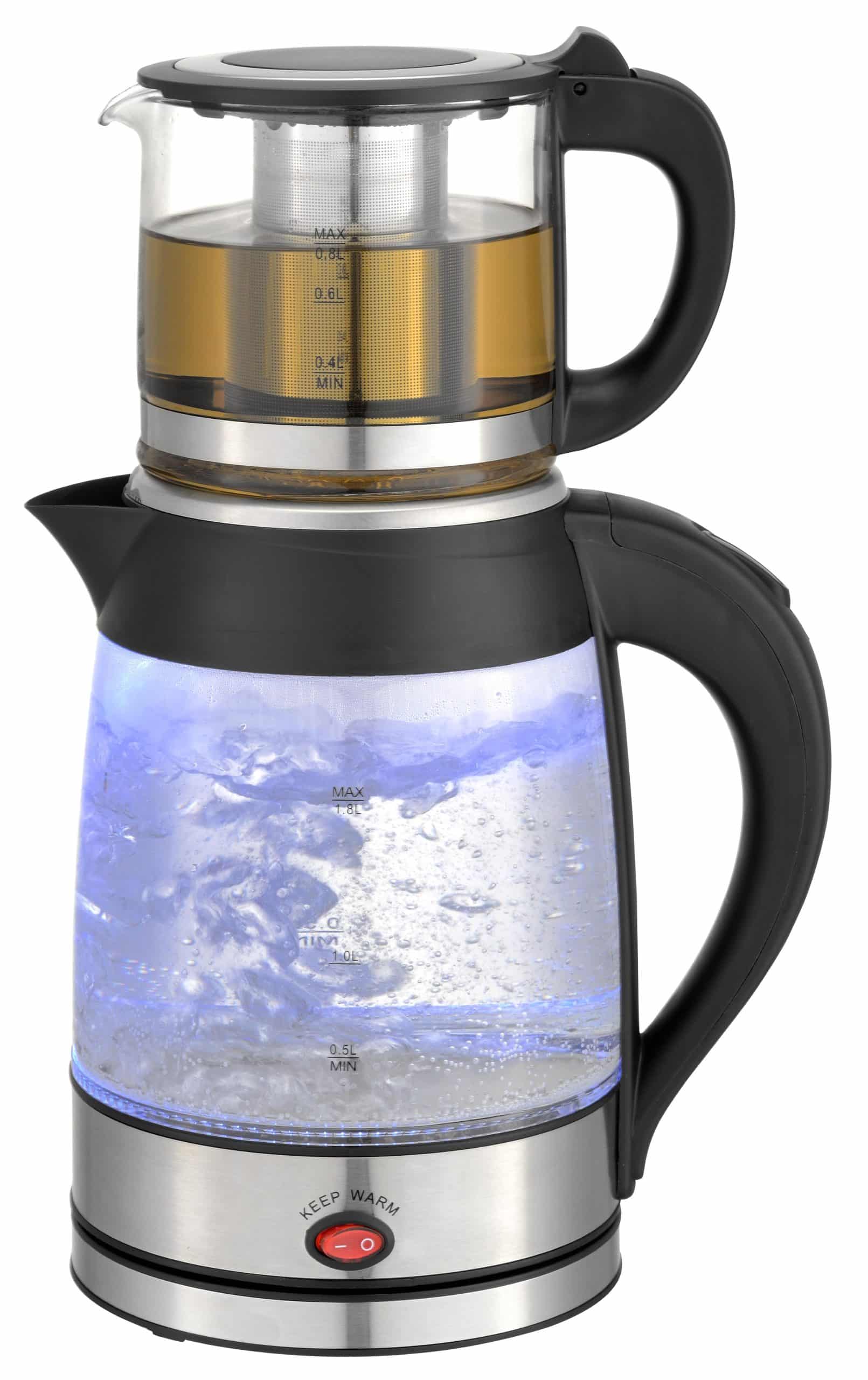 Zilan Teekocher 1.8L 2200W Edelstahl BPA-Frei Teemaschine Kettle
