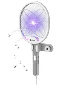 Zilan elektrische Fliegenklatsche Insektenvernichter mit Akku u. LED