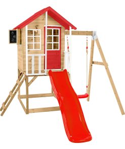 Zwerkules Spielhaus Lolla 2   inkl. Rutsche & Schaukel   352x280x224cm