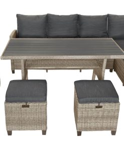 bellavista - Home & Garden® Polyrattangruppe "Prato" grau