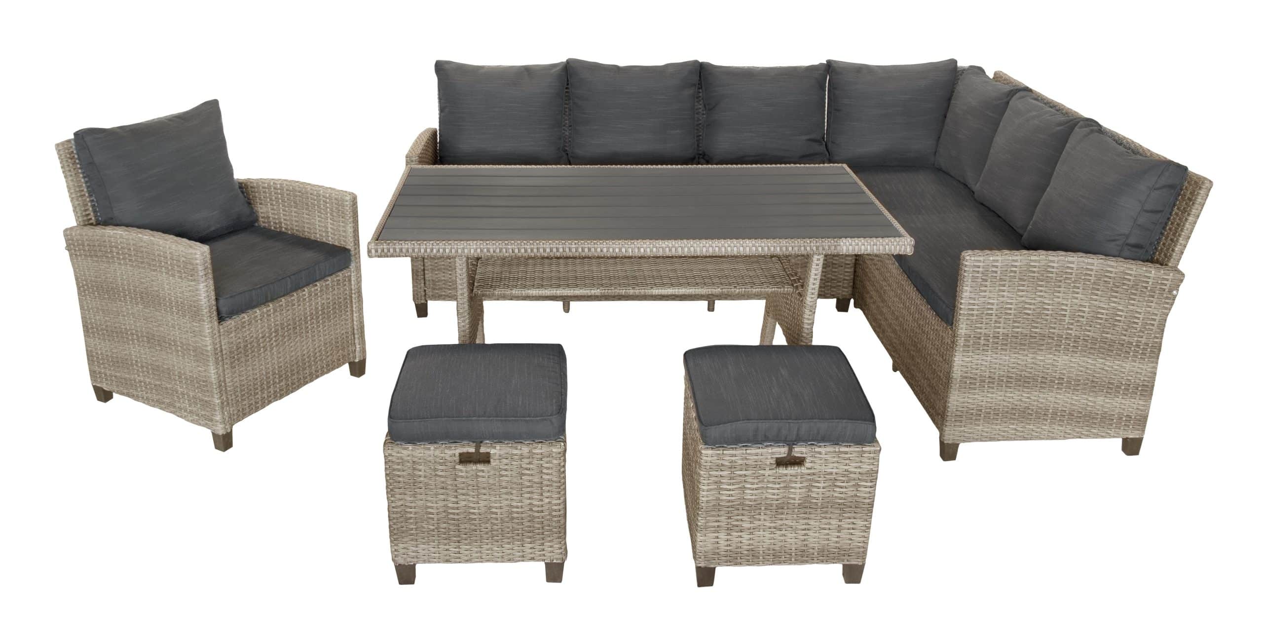 bellavista - Home & Garden® Polyrattangruppe "Prato" grau