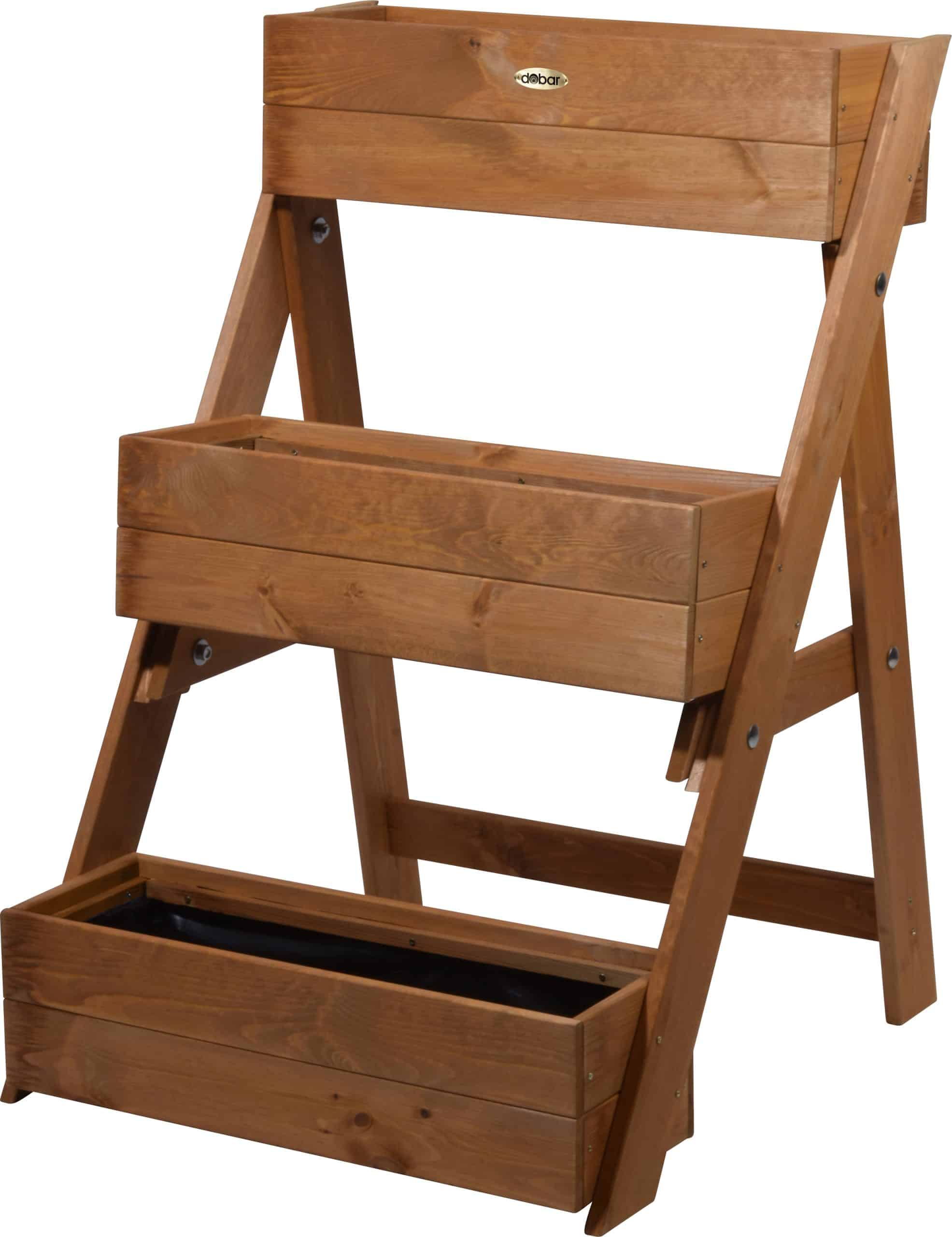 dobar Dreistufige Pflanztreppe aus Holz