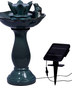 dobar Gartenbrunnen „Helena“ mit Solar-Panel Wasserspiel Brunnen
