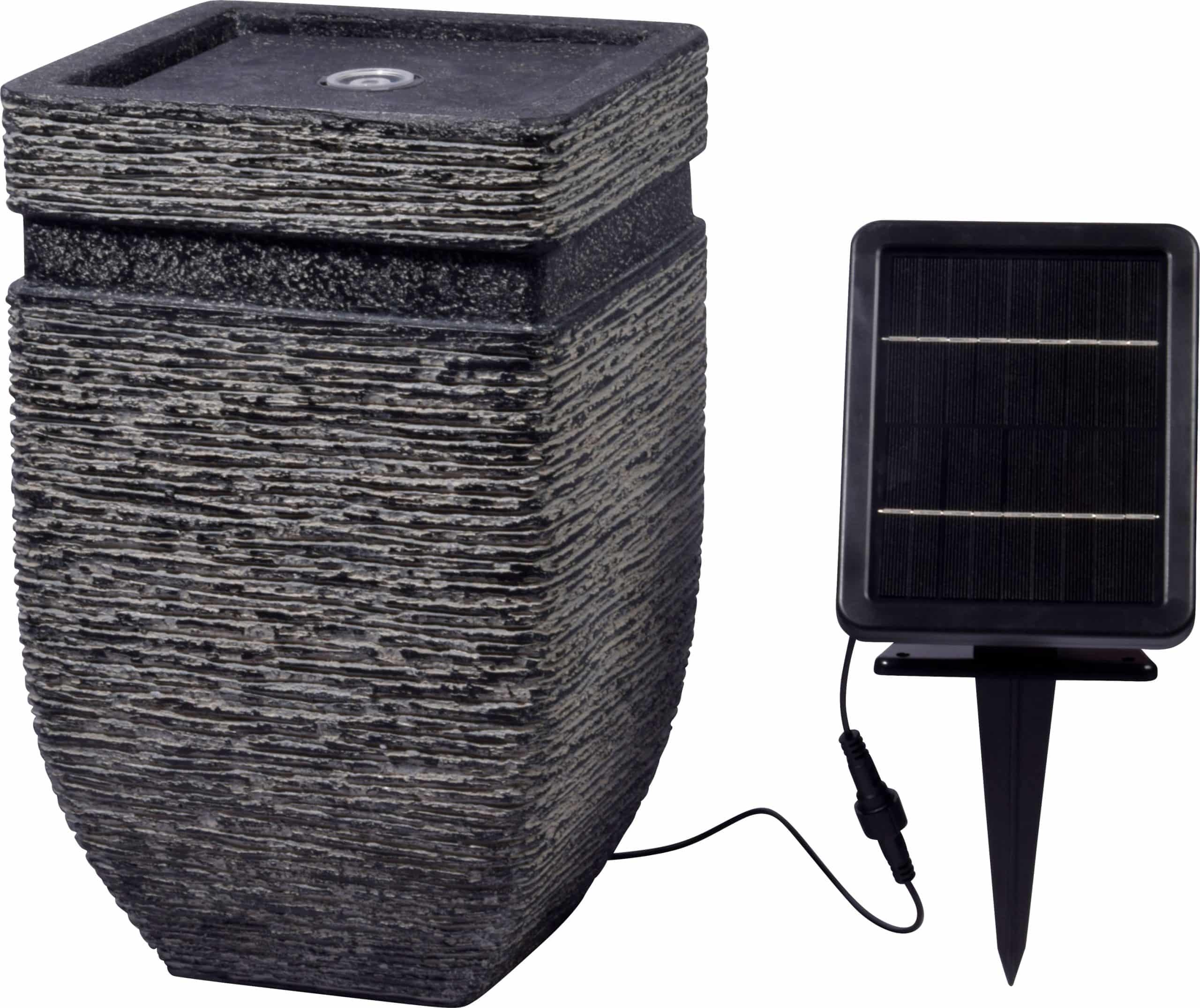 dobar Gartenbrunnen „Hera“ mit Solar-Panel Wasserspiel