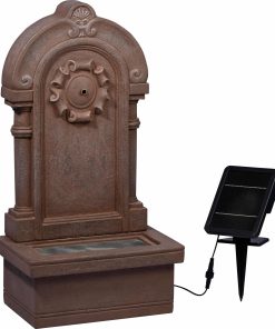 dobar Gartenbrunnen „Poseidon“ mit Solar-Panel Wasserspiel Brunnen