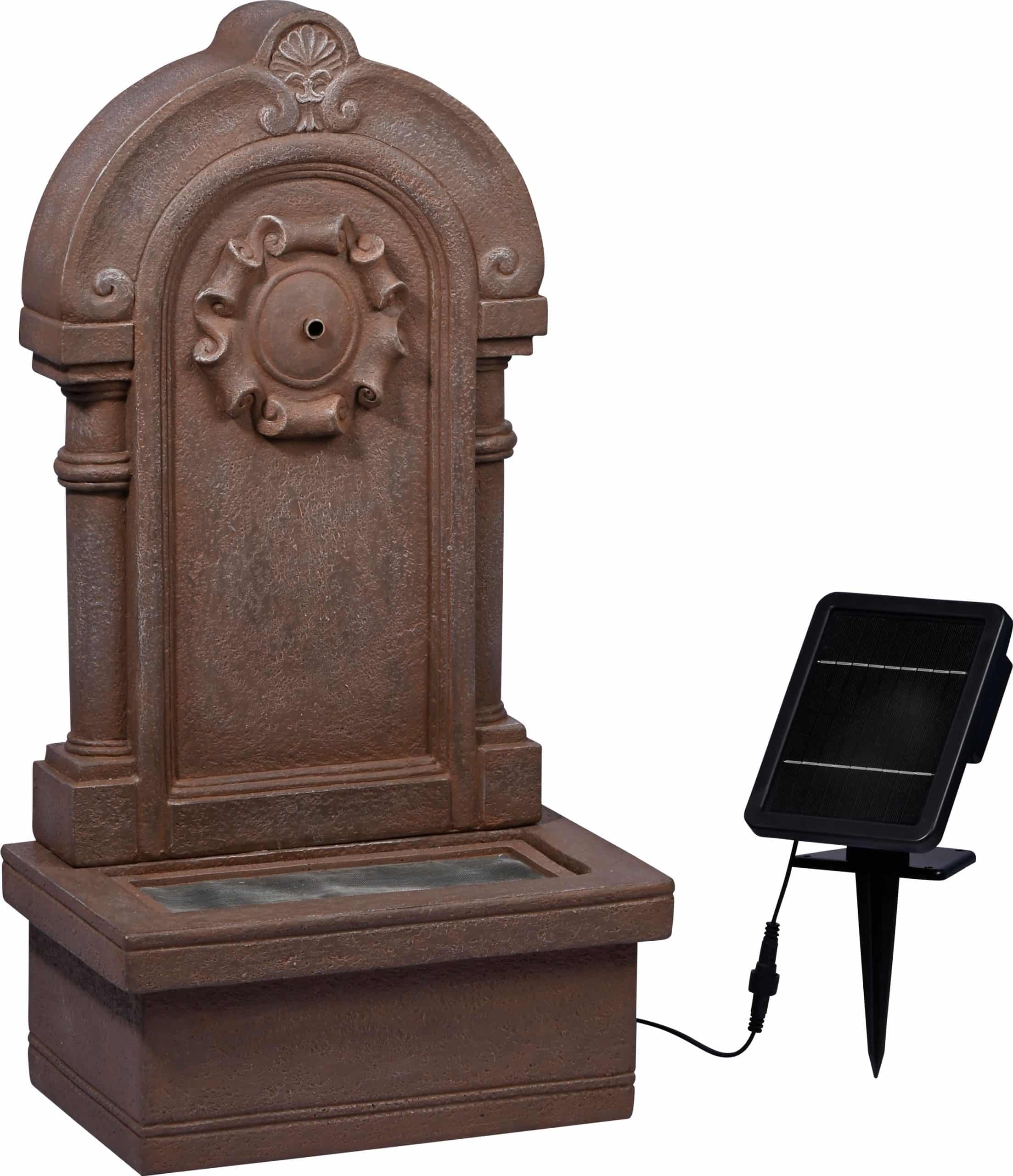 dobar Gartenbrunnen „Poseidon“ mit Solar-Panel Wasserspiel Brunnen