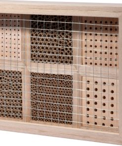 dobar Große Profi-Wildbienen-Nisthilfe 6 versch. Füllungen mit Schutzrahmen - versch. Ausführungen