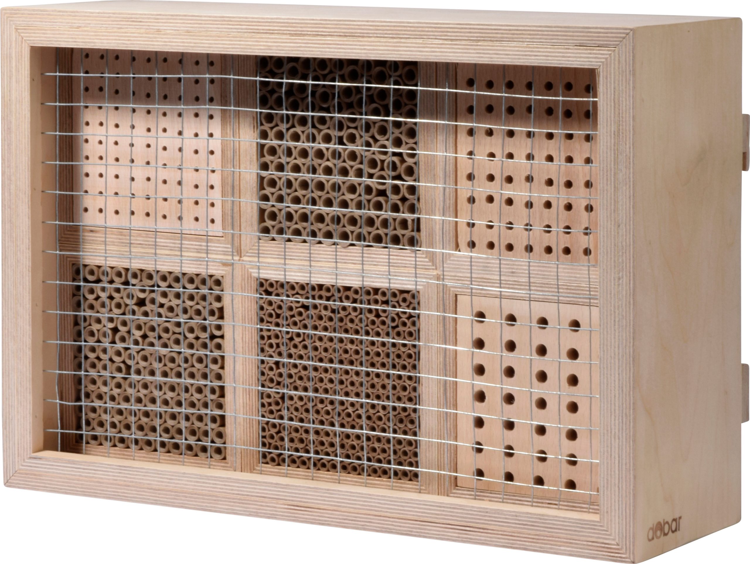 dobar Große Profi-Wildbienen-Nisthilfe 6 versch. Füllungen mit Schutzrahmen - versch. Ausführungen